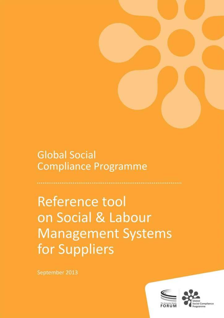 GSCP Reference Tool on Social & Labour Management Systems for Suppliers