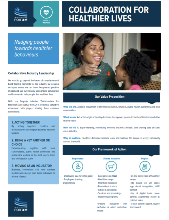 Collaboration for Healthier Lives One Pager