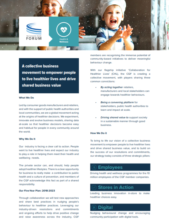 Health & Wellness One Pager