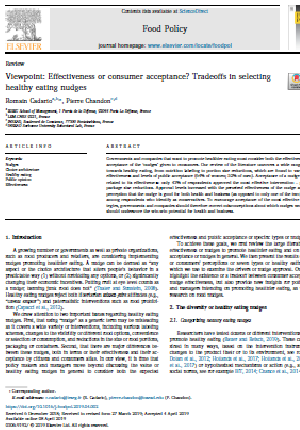 Viewpoint: Effectiveness or Consumer Acceptance? Trade-offs in Selecting Healthy Eating Nudges