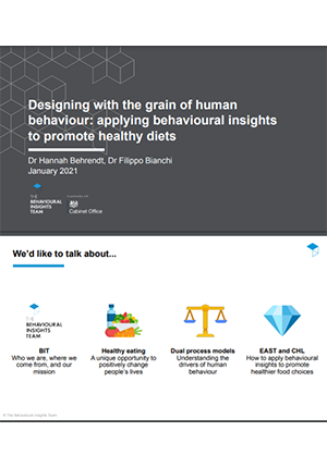 Designing With the Grain of Human Behaviour: Applying Behavioural Insights to Promote Healthy Diets – BIT