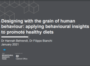 Designing With the Grain of Human Behaviour: Applying Behavioural Insights to Promote Healthy Diets – BIT