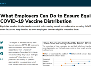 What Employers Can Do to Ensure Equitable COVID-19 Vaccine Distribution