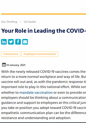 Your Role in Leading the COVID-19 Vaccination Conversation