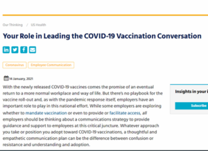 Your Role in Leading the COVID-19 Vaccination Conversation