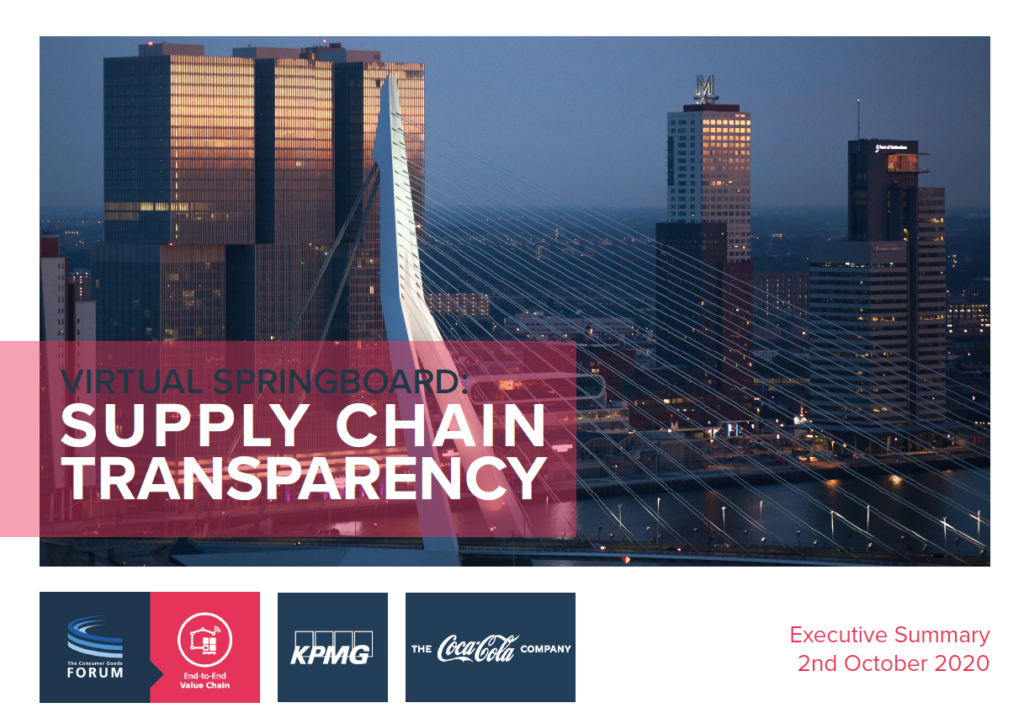 E2E SpringBoard Executive Summary – Supply Chain Transparency