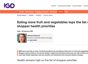 Eating More Fruit and Vegetables Tops the List of Shopper Health Priorities