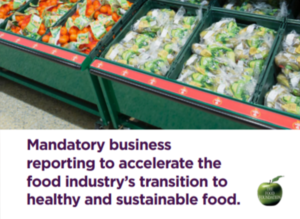 Mandatory Business Reporting to Accelerate the Food Industry’s Transition to Healthy and Sustainable Food