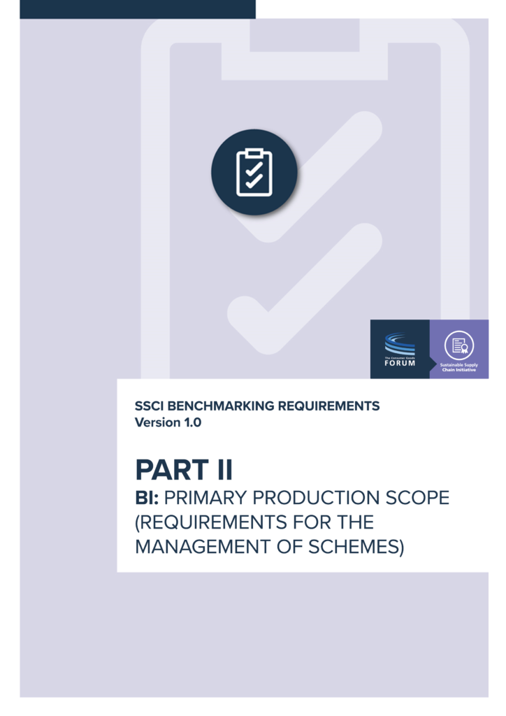 SSCI Part II – Scheme Management Criteria | BI – Primary Production Scope