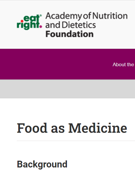 Food as Medicine Retail Nutrition Landscape Paper and Framework