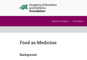 Food as Medicine Retail Nutrition Landscape Paper and Framework
