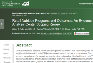 Retail Nutrition Programs and Outcomes: An Evidence Analysis Center Scoping Review