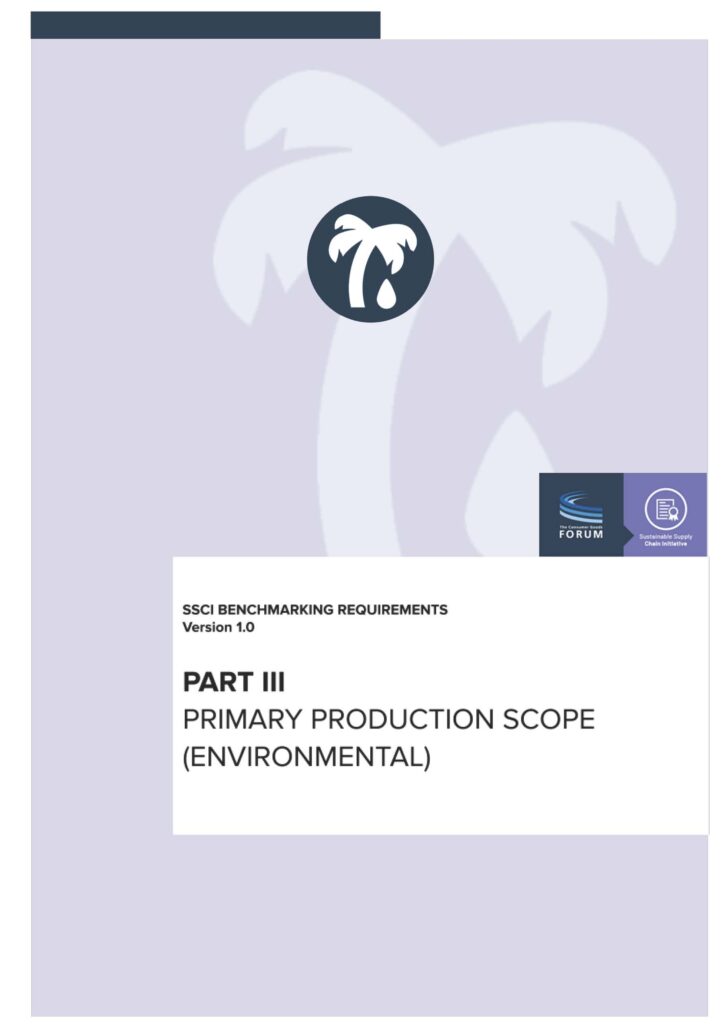 SSCI Part III — Environmental Benchmarking Criteria | Scope Primary Production