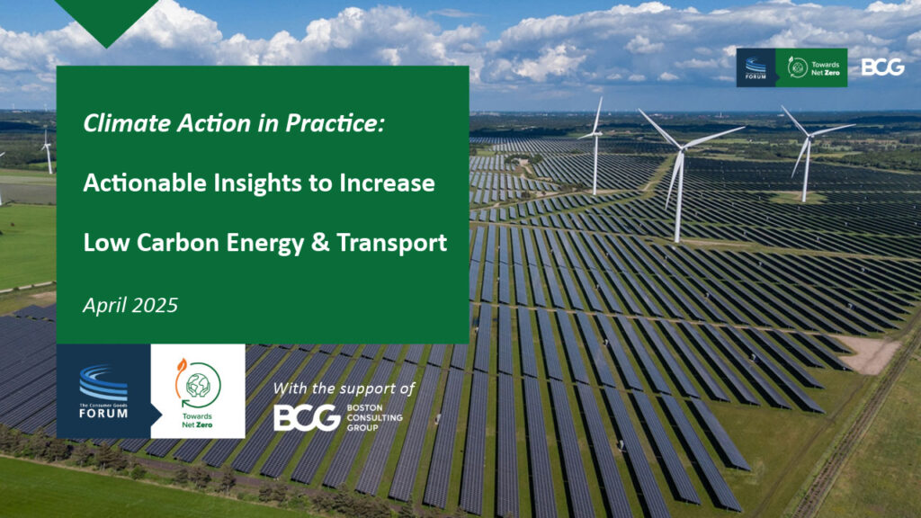 Climate Action in Practice: Actionable Insights to Increase Low Carbon Energy & Transport