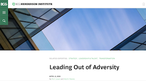 BCG: Leading Out of Adversity