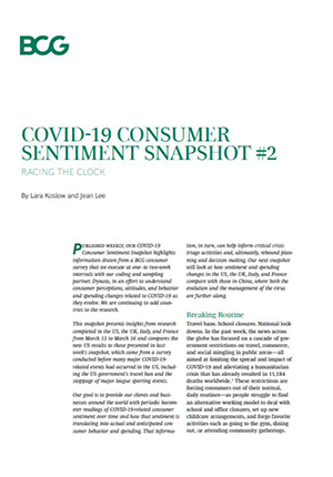 Covid-19 Consumer Sentiment Snapshot #2
