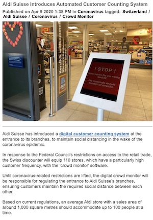 Aldi Suisse Introduces Automated Customer Counting System