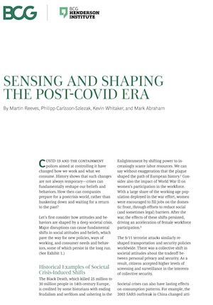 BCG: Sensing and Shaping the Post-COVID Era