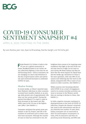 BCG: COVID-19 Consumer Sentiment Snapshot #4