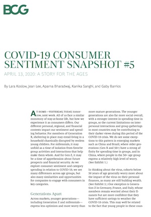 BCG: COVID-19 Consumer Sentiment Snapshot #5