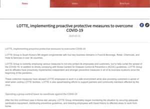 LOTTE: Implementing Proactive Protective Measures to Overcome COVID-19