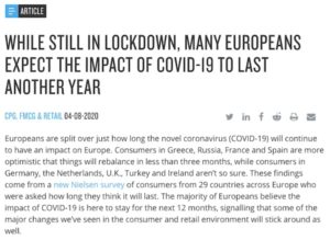 While Still In Lockdown, Many Europeans Expect The Impact Of COVID-19 To Last Another Year