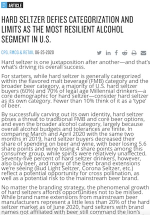 Hard Seltzer Defies Categorization And Limits As The Most Resilient Alcohol Segment In U.S.