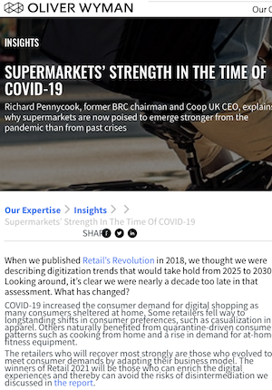Supermarkets’ Strength In The Time Of COVID-19