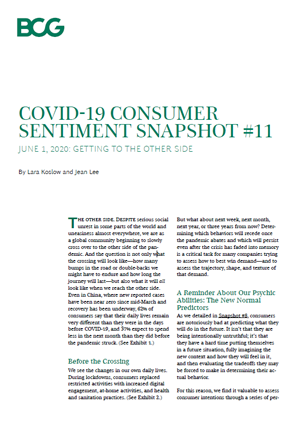 BCG: COVID-19 Consumer Sentiment Snapshot #11