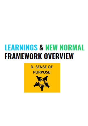 Learnings & New Normal Framework Overview: Employees – Sense of Purpose