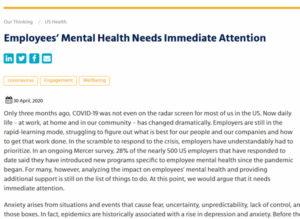 Employees’ Mental Health Needs Immediate Attention